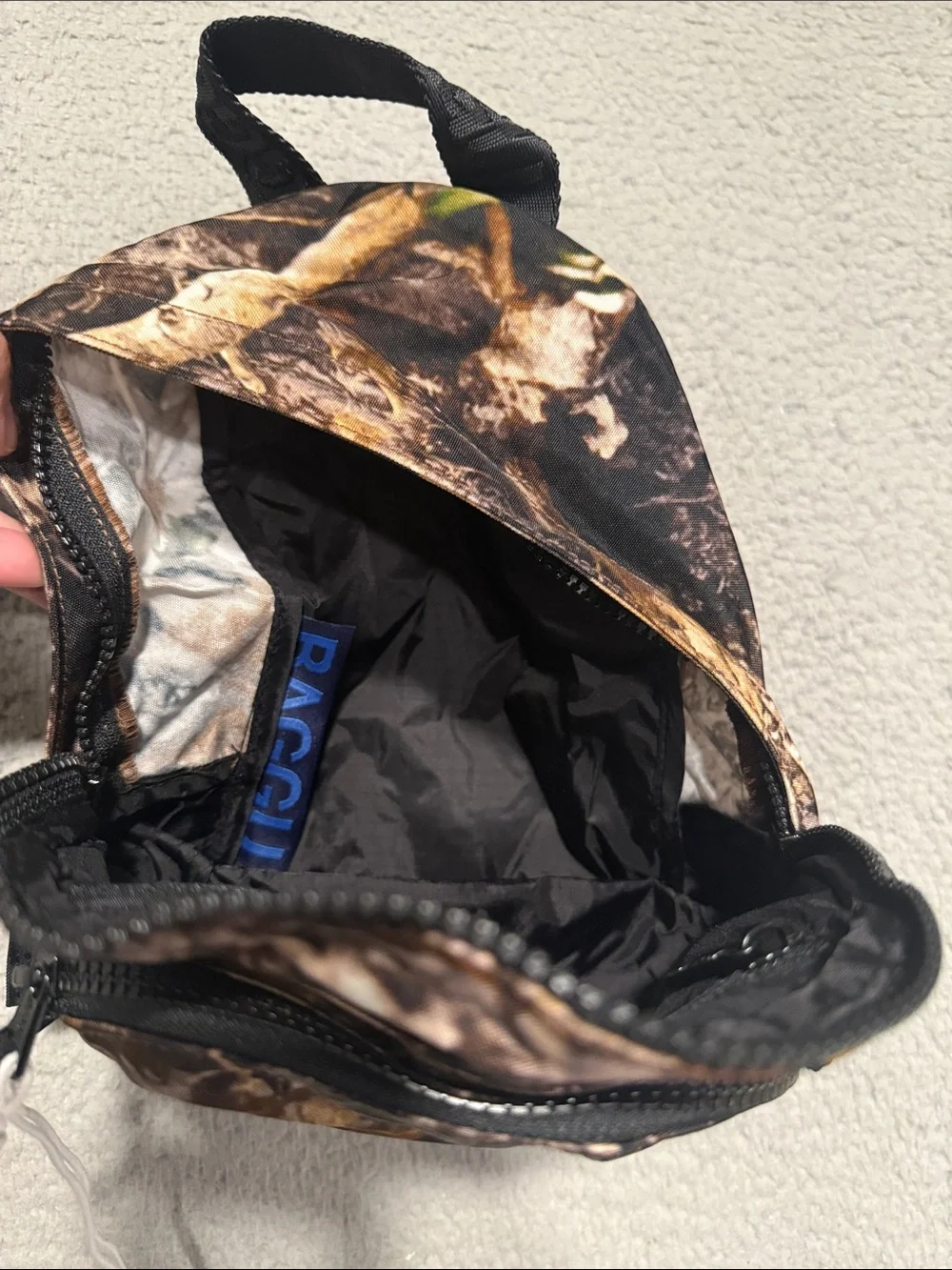 BAGGU Mini Nylon Backpack Camouflage Brown Style Backpack